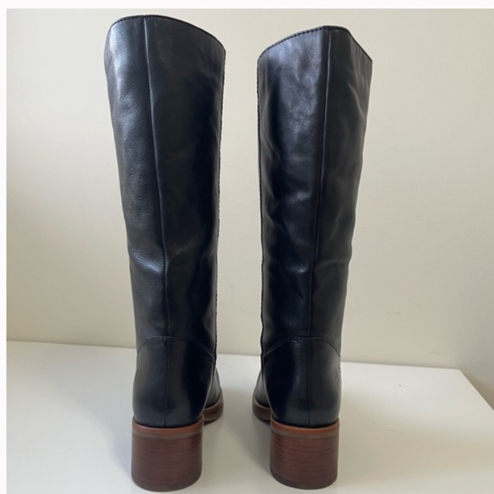 Frye Camryn Tall pull on boots black leather aize US 9M - Picture 4 of 15